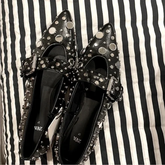 NWT Zara mirrored mary Janes - Picture 3 of 7